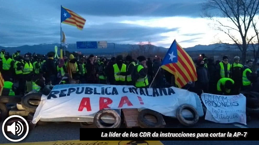 La líder de los CDR da instrucciones para sabotear carreteras y peajes en Cataluña
