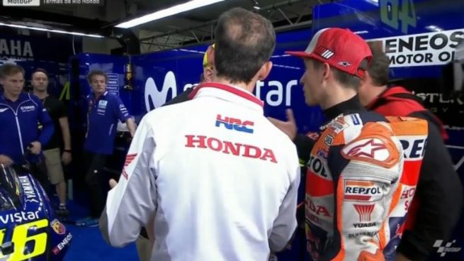 La seguridad evitó que los ‘tiffosi’ de Rossi agredieran a Márquez