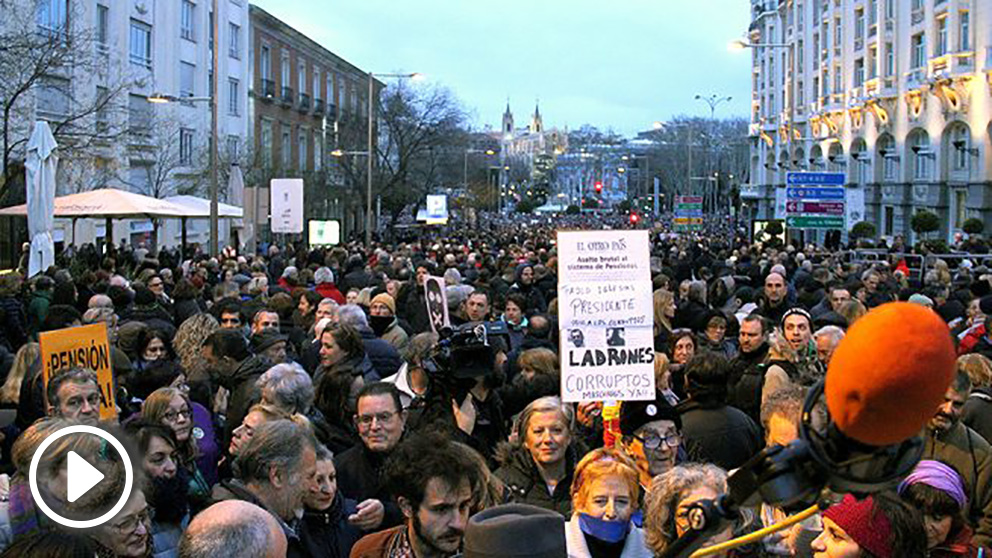 Manifestación por las pensiones en Madrid. (Foto: E. Falcón)