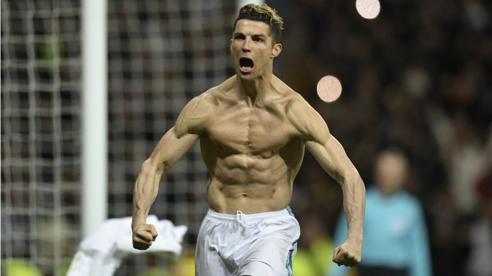 Cristiano Ronaldo celebra su gol ante la Juventus. (AFP)