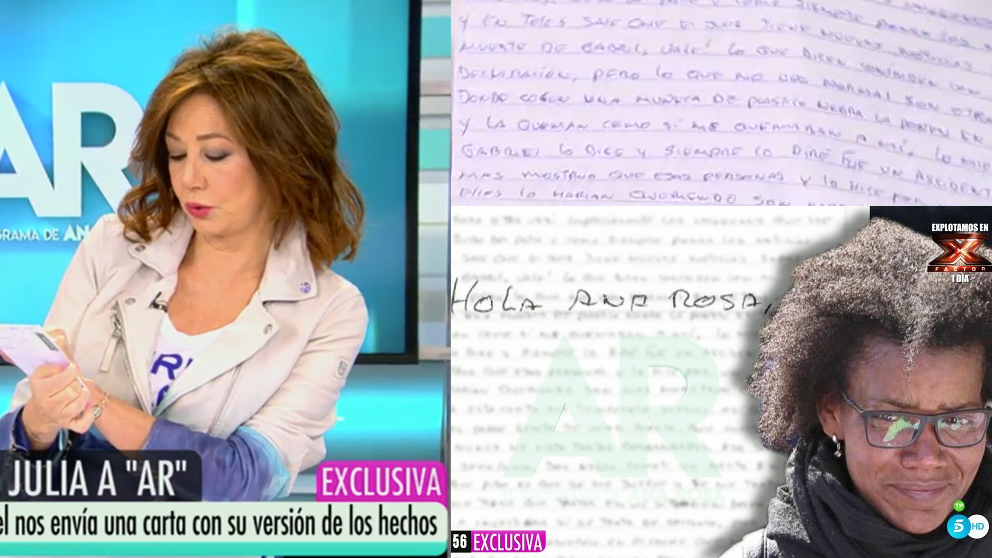 Ana Julia Quezada dirige una carta a Ana Rosa Quintana desde la cárcel.