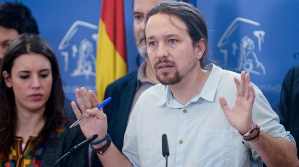 Pablo Iglesias, en rueda de prensa. (Foto. Podemos)