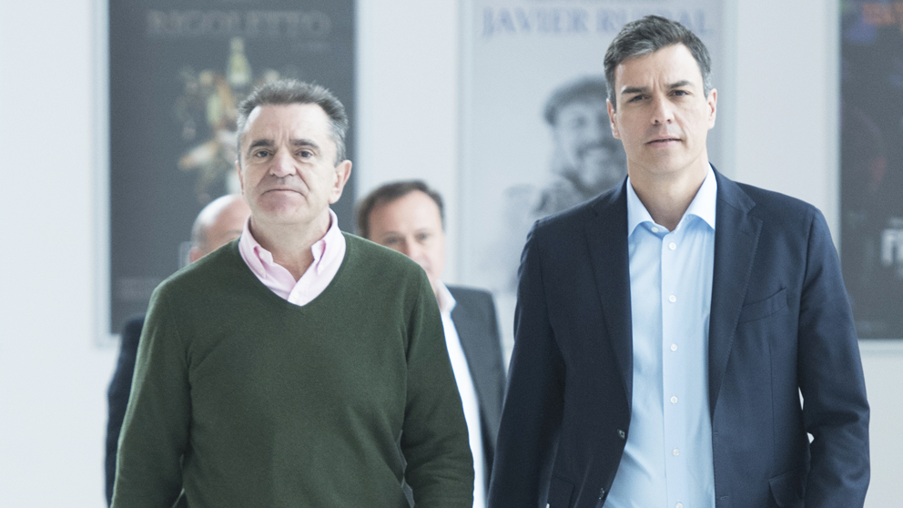 Pedro Sánchez y José Manuel Franco. (Foto: PSOE)