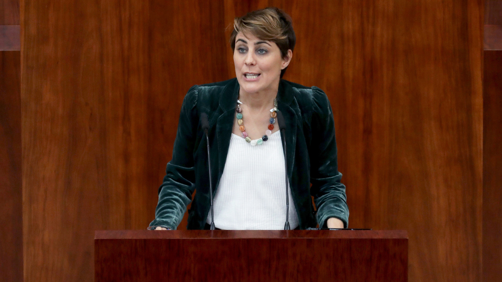 Lorena Ruiz-Huerta, portavoz de Podemos en la Asamblea de Madrid. (Foto: EFE)