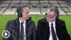 Denis Balbir – izquierda -, el periodista que dedicó insultos homófobos a los jugadores del Leipzig.