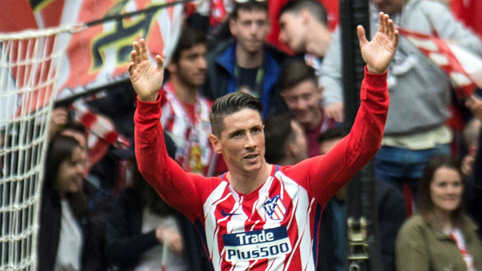 Fernando Torres marcó su gol 100 en Primera con el Atlético. (EFE)