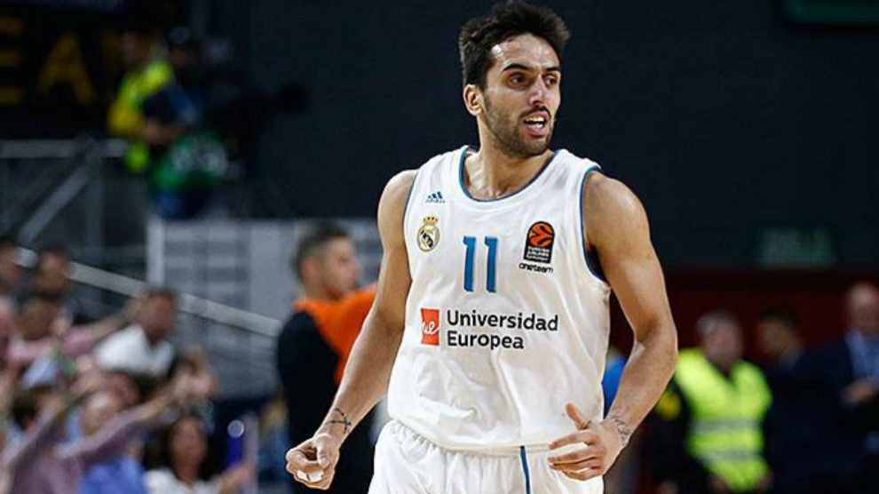 Facundo Campazzo durante un partido con el Real Madrid. (realmadrid.com)