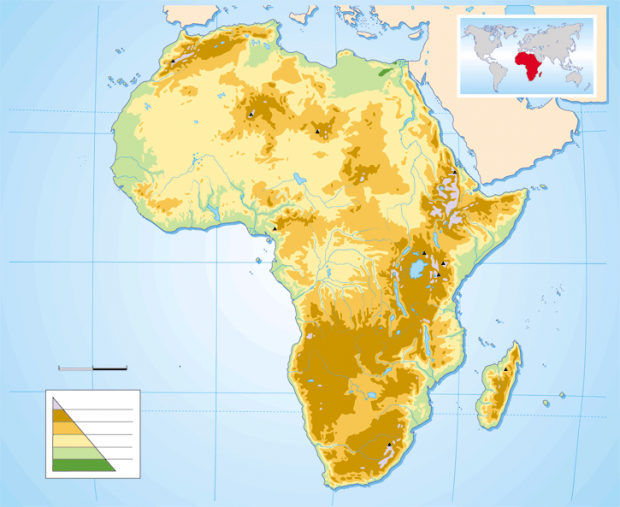 Mapa de &Aacute;frica.