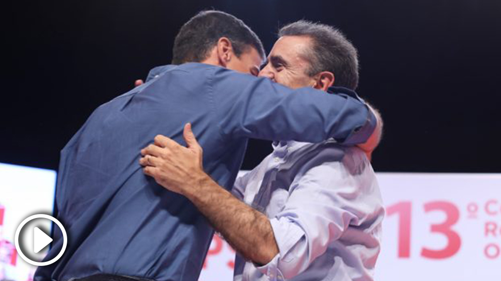 Pedro Sánchez y José Manuel Franco. (Foto: PSOE)