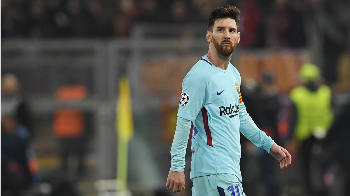 Leo Messi, a la conclusión del partido en Roma. (AFP)