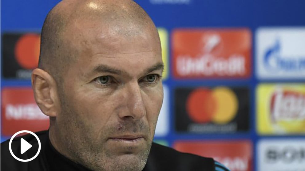 Zidane, durante una rueda de prensa de esta temporada | Real Madrid – Athletic | Liga Santander. (AFP)