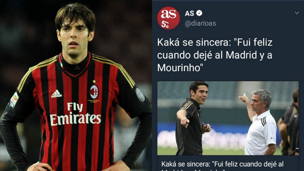 Ricardo Kaká y el tuit que borró el diario As.