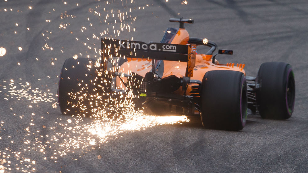 El motor Renault de Fernando Alonso, así como del resto de equipos motorizados por los galos, contará con un extra de potencia de unos 30 CV a partir del Gran Premio de Canadá. (Getty)