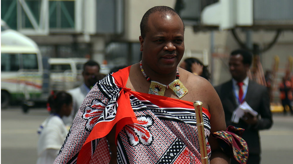 Mswati III, rey de Suazilandia, ahora eSwatini. (Getty)
