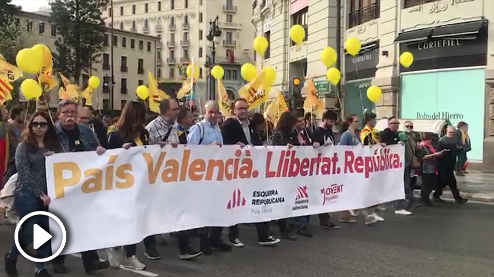 Manifestación separatista en Valencia.