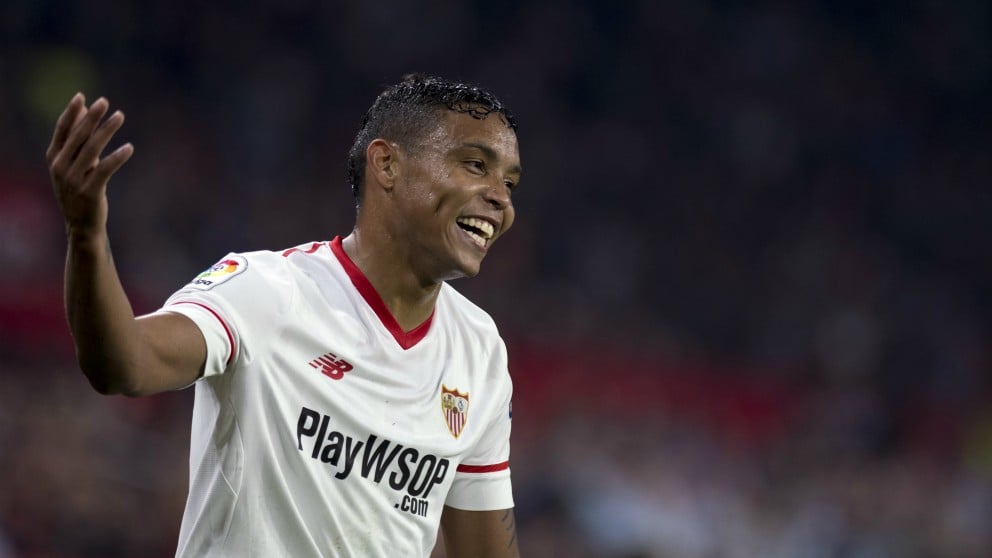 Muriel, en un partido con el Sevilla. (AFP) |  | Alineación del Sevilla | Final Copa del Rey 2018