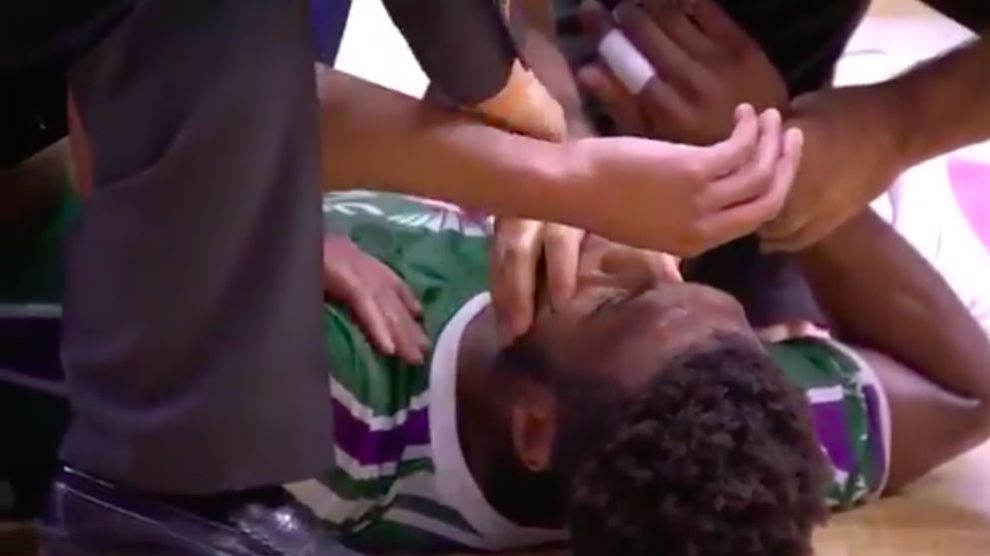 Captura de pantalla del momento en el que Jeff Brooks se desvaneció.