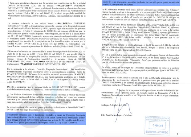 Informe de la Fiscalía sobre el dúplex de Ignacio González.