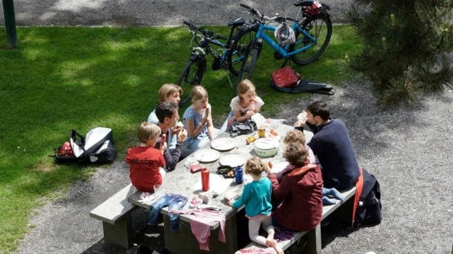 picnic con los hijos