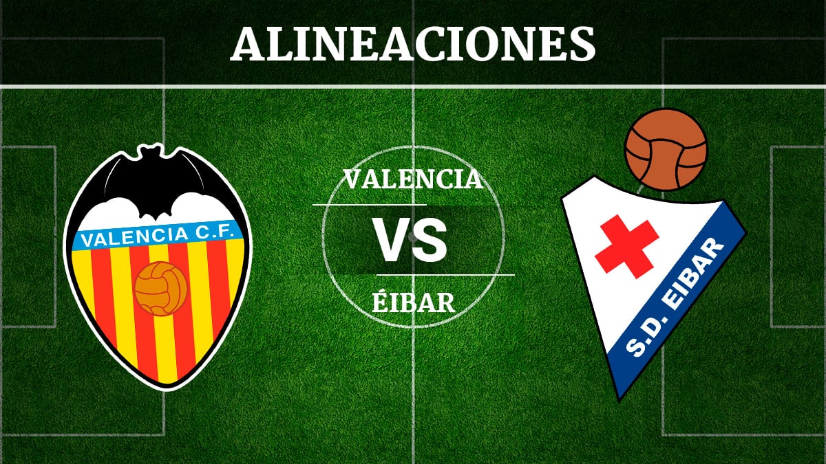 Consulta las posibles alineaciones del Valencia vs Éibar.