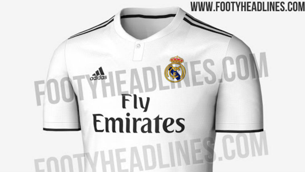 Esta será la camiseta del Real Madrid para la temporada 2018-19. (Foto: FootyHeadlines)