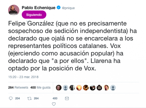 Tuit de Echenique 