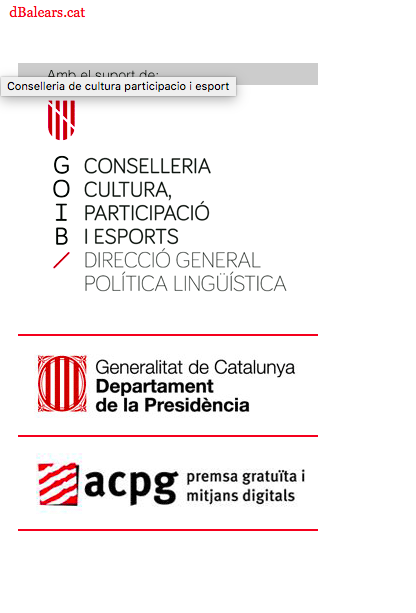 Logotipos del gobierno de Baleares y la Generalitat de Cataluña en el medio subvencionado