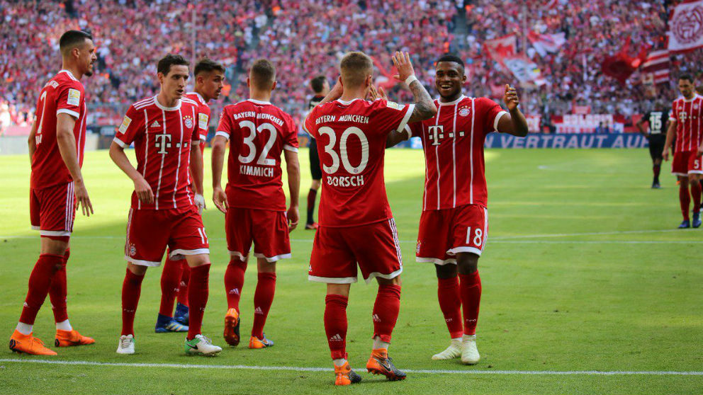 El Bayern celebra un gol. (Bayern de Múnich)