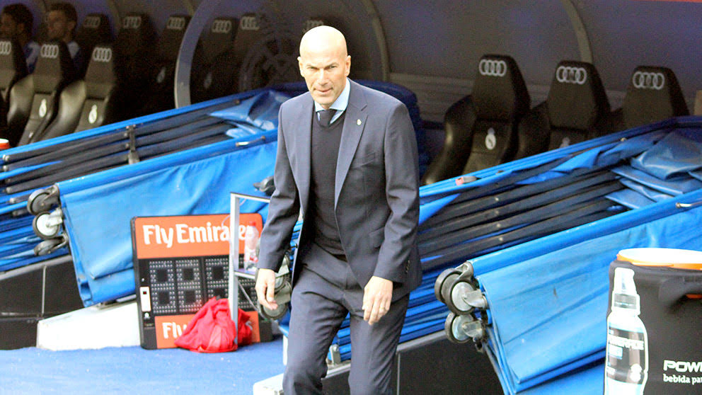 Zidane durante el Real Madrid – Leganés. (Enrique Falcón)
