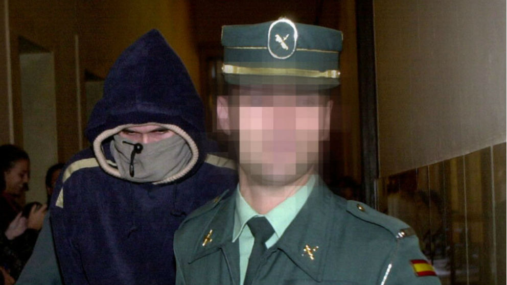 Gregorio Cano, el violador que quedará libre este jueves, cuando fue detenido.