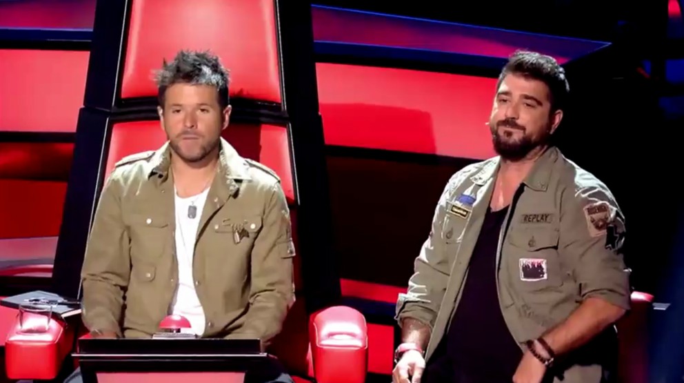 Antonio Orozco y Pablo López deciden hoy en ‘La Voz Kids 4’. (Foto: Telecinco)