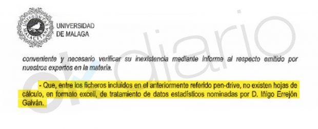 Expediente informativo abierto a Iñigo Errejón por la Universidad de Málaga por su beca en diciembre de 2014.