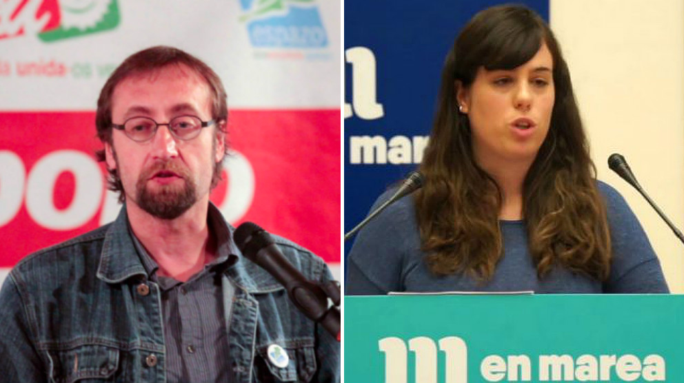 Xoán Hermida y Paula Quinteiro, portagonistas de la guerra entre Podemos Galicia y En Marea.