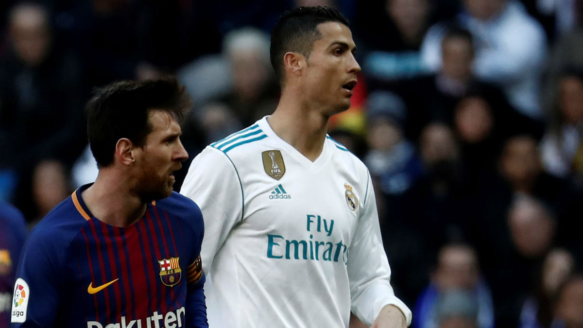 Messi y Cristiano durante un Clásico. (Getty) | Barcelona – Real Madrid