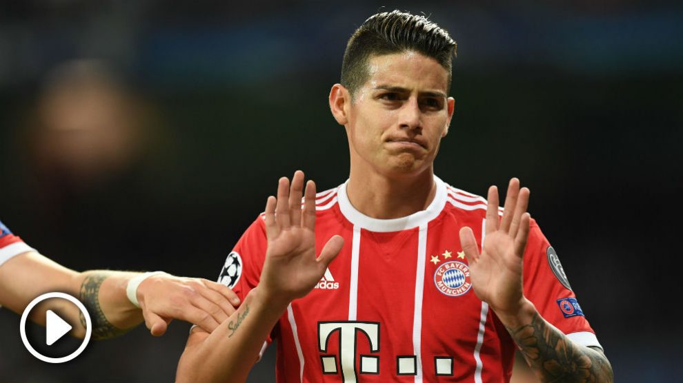 James Rodríguez pide perdón tras marcar en el Bernabéu. (AFP)