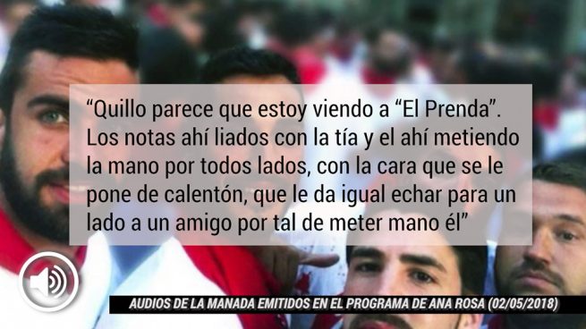 Ana Rosa publica los audios de ‘La Manada’: «Vaya cómo lo estás pasando Churra» ?>