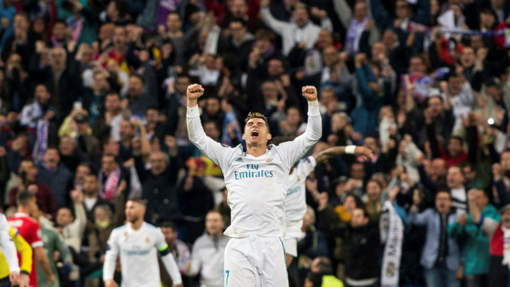 Cristiano Ronaldo celebra la clasificación del Real Madrid para la final de la Champions League. (EFE) | Real Madrid – Liverpool | Final de la Champions League