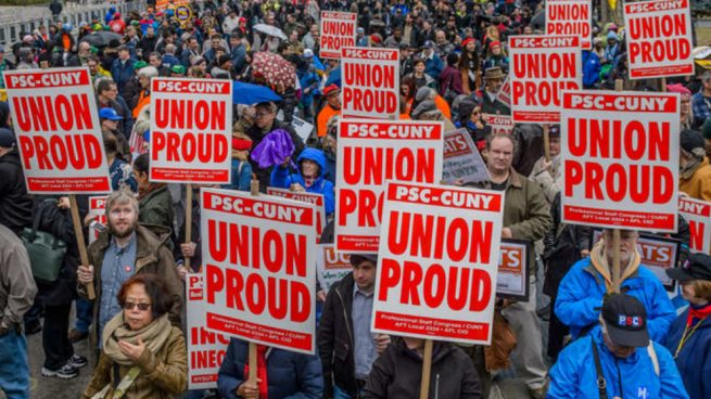 sindicatos Nueva york 1 mayo 2018