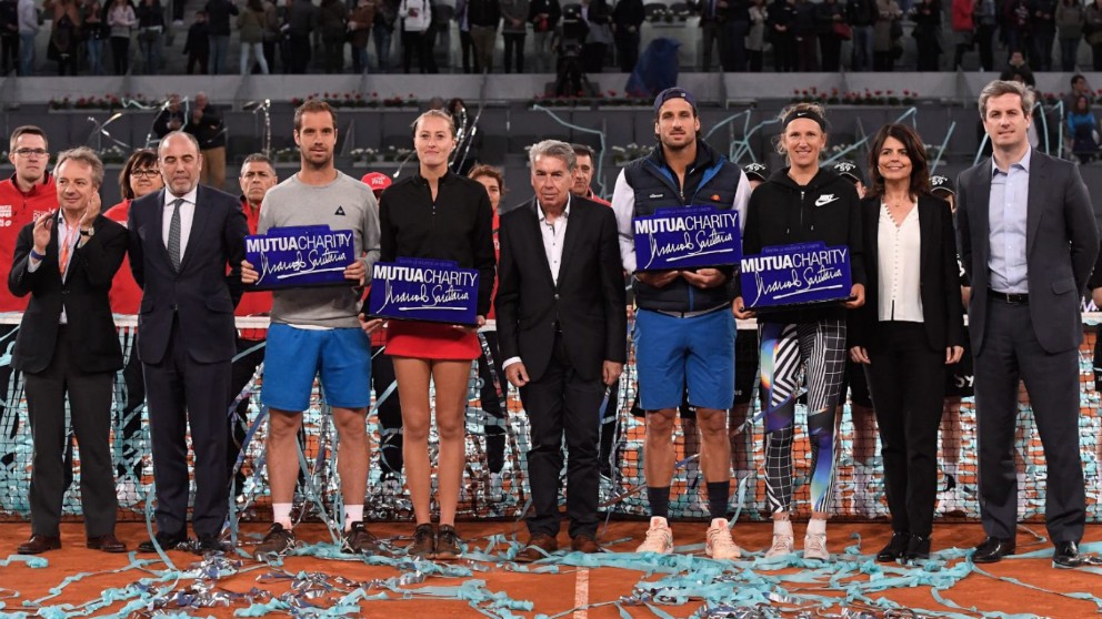 El equipo de Feliciano López, campeón en el Mutua Charity Manolo Santana. (Mutua Madrid Open)