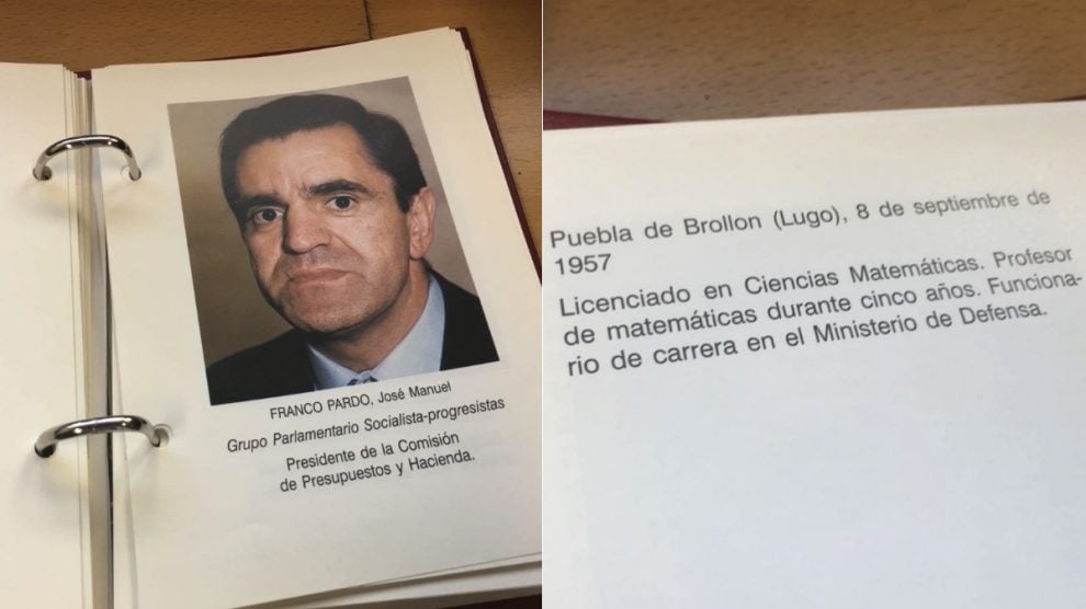 Ficha de José Manuel Franco en el ‘Quién es quién’. (Foto. OKDIARIO)