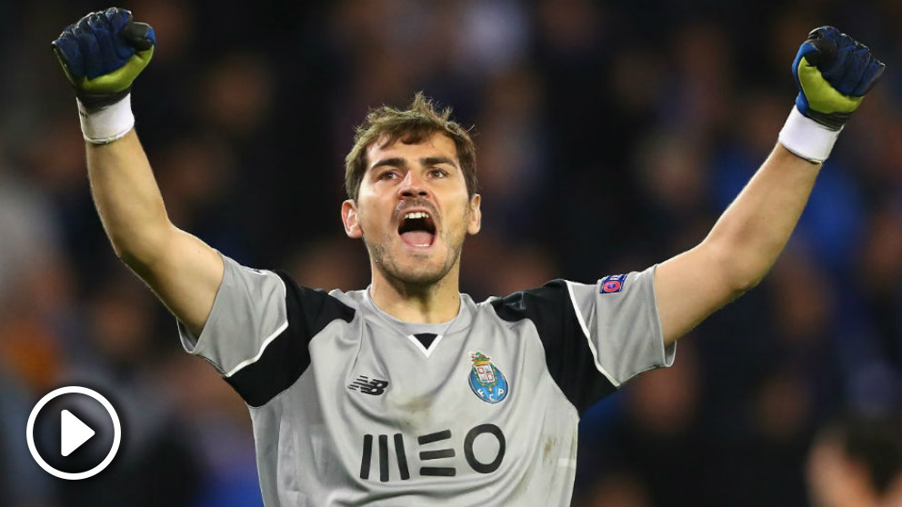 Iker Casillas celebra una victoria del Oporto. (vídeo: OKDIARIO)