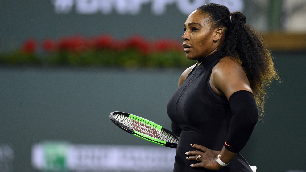Serena Williams, en el torneo de Indian Wells. (Getty)