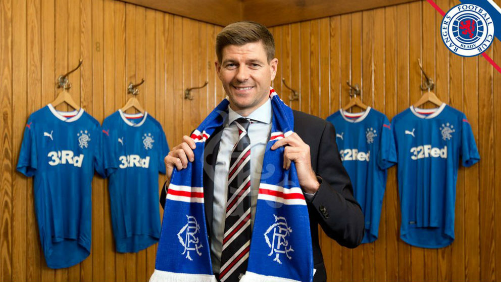 Steven Gerrard, nuevo entrenador del Glasgow Rangers. (@RangersFC)
