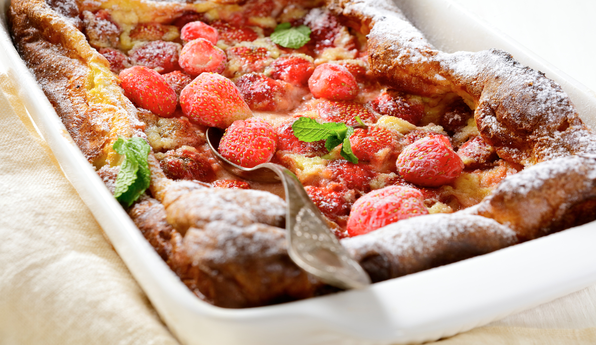 Receta de Clafoutis de fresa fácil de preparar