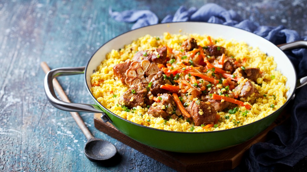 Receta De Cuscús Con Pollo Al Curry<script async src=
