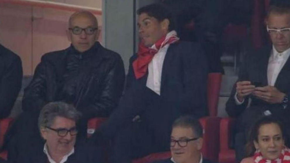 Rafa Nadal durante la semifinal de la Europa League.