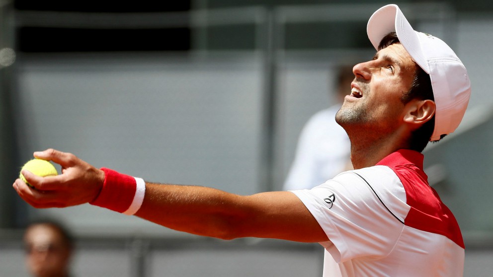 Djokovic, en su partido ante Edmund. (EFE)