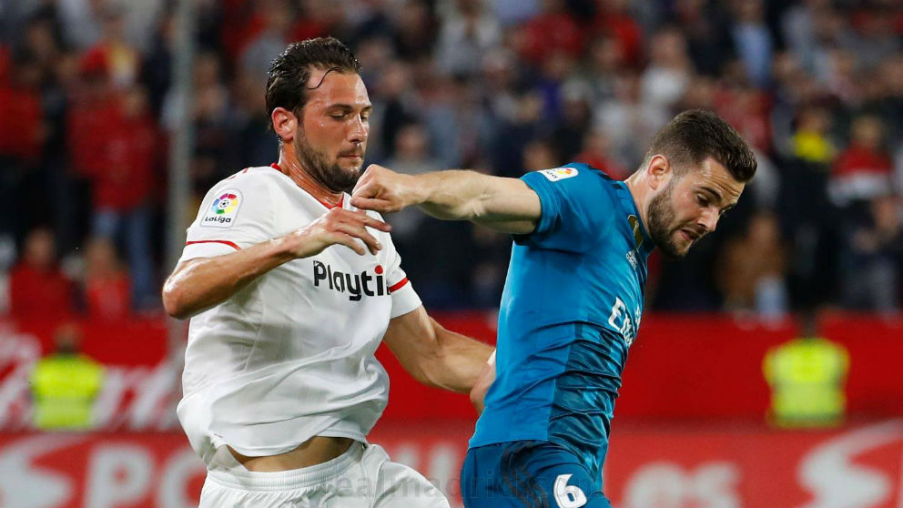 Nacho durante el encuentro contra el Sevilla. (realmadrid.com)