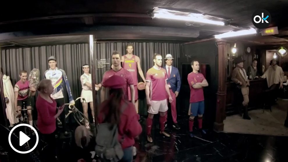 Gareth Bale, dando sustos en el Museo de Cera.