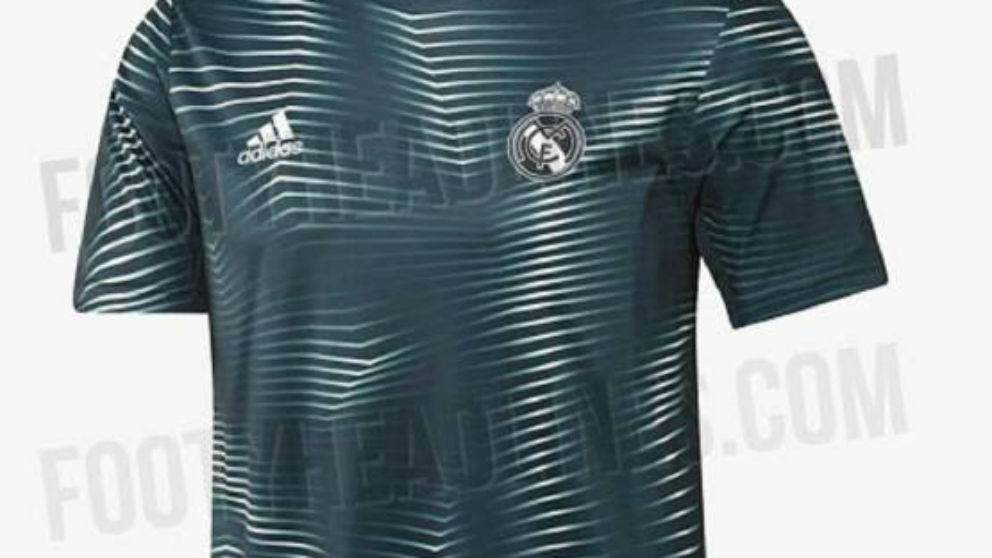Así será la camiseta de calentamiento del Real Madrid. (Footy Headlines)